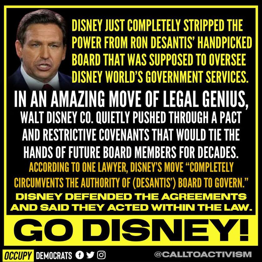BREAKING NEWS!!! Disney STRIPS Desantis' board of POWER! Drop a Heart❤️if this makes your morning a little brighter & Share♻️with your friends!