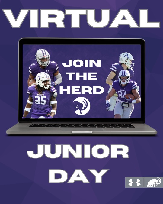 Your 4 years in college should be at your home away from home...Take some time to learn about our Amherst Football Family and how you might fit in by signing up for our virtual junior day! 😈⬜️🟪

forms.gle/gh4DWsnvwaznct…

#CrankIt #LTA