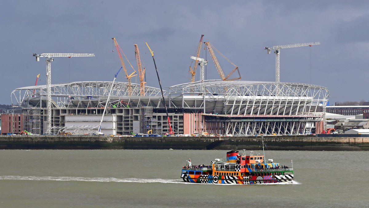 snapperlane's tweet image. Coming along the Spring sunshine #Everton #RiverMersey #BramleyMooreDock #BMD