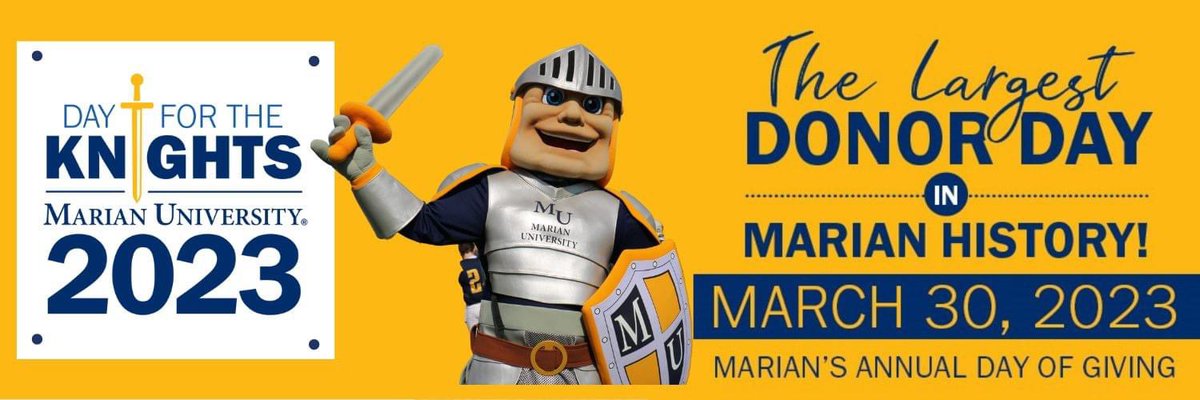 The top 3 teams that bring in the most donors will split $10,000. There is no minimum donation amount so any amount will help us win this challenge. Thank you!

Marian.edu/DFTK