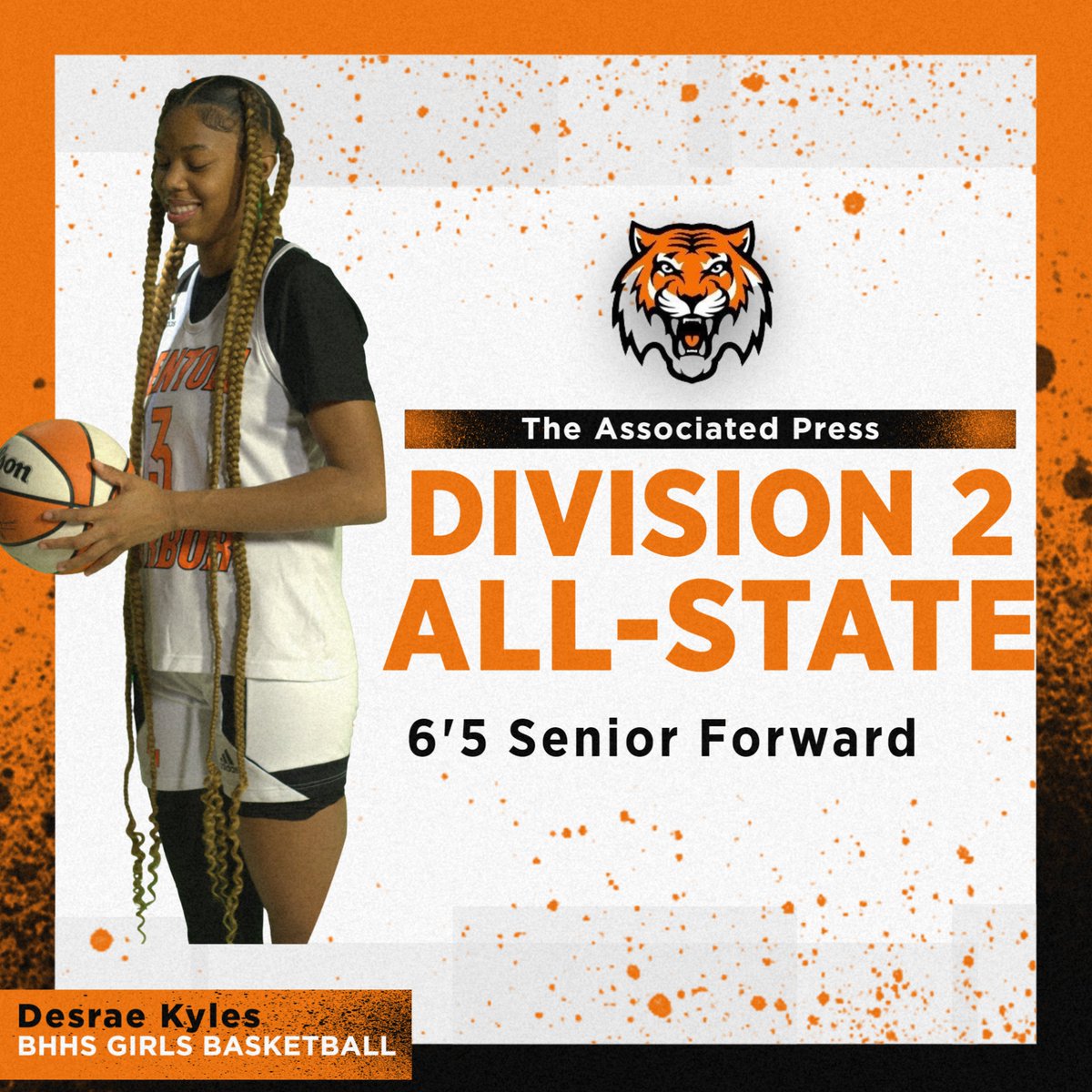 Congrats to our Senior Forward Desrae Kyles!!! AP Division 2 All-State Honors!! #TigerPride #TigerNation