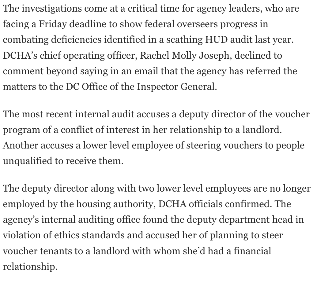 New - D.C. Housing Authority employees accused of conflicts and voucher fraud, @DDaltonBennett & @stevesthompson report:
washingtonpost.com/dc-md-va/2023/…