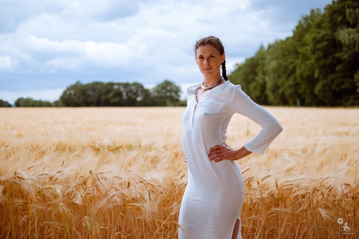 MagistusFoto's tweet photo. IN THE FIELD by https://t.co/51FUofwIvT with the wonderful #nudeart #model @PainterGirl5  posing half #naked #topless in sheer clothing in a #sensual cornfield #photoshoot last summer near #hannover https://t.co/0nATGpdrm6
