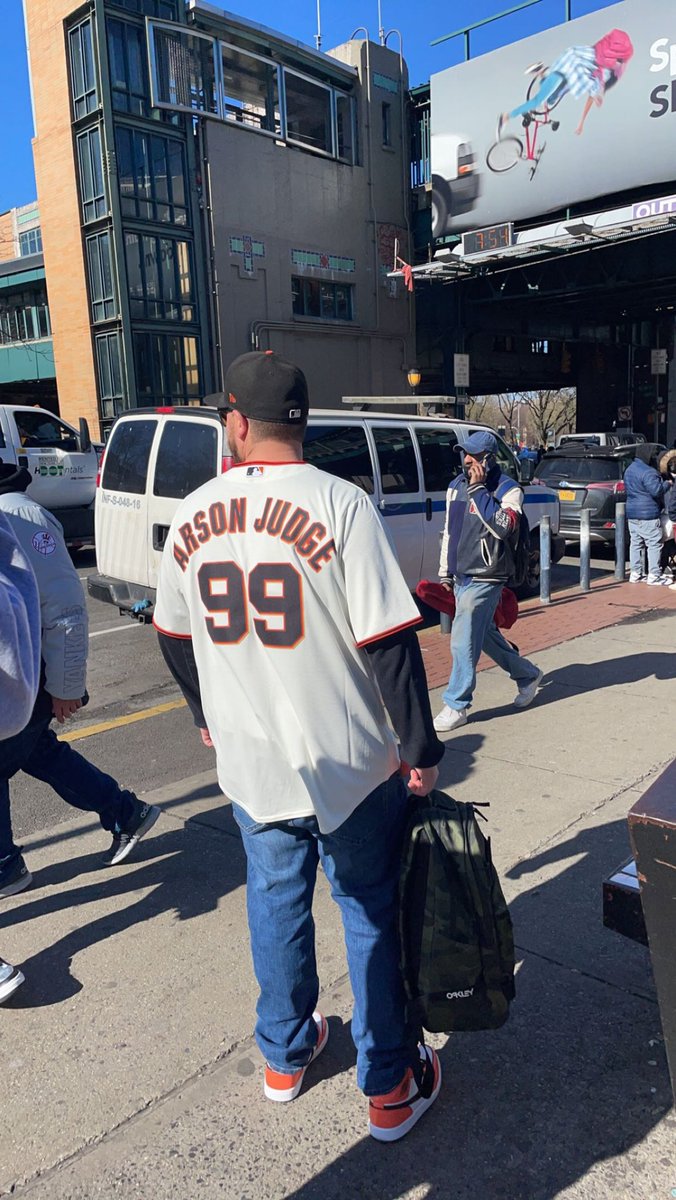 BRWalkoff's tweet photo. Arson Judge sighting on Opening Day 😅 

(via @lawlessmatt3) https://t.co/hhSStcZoIf