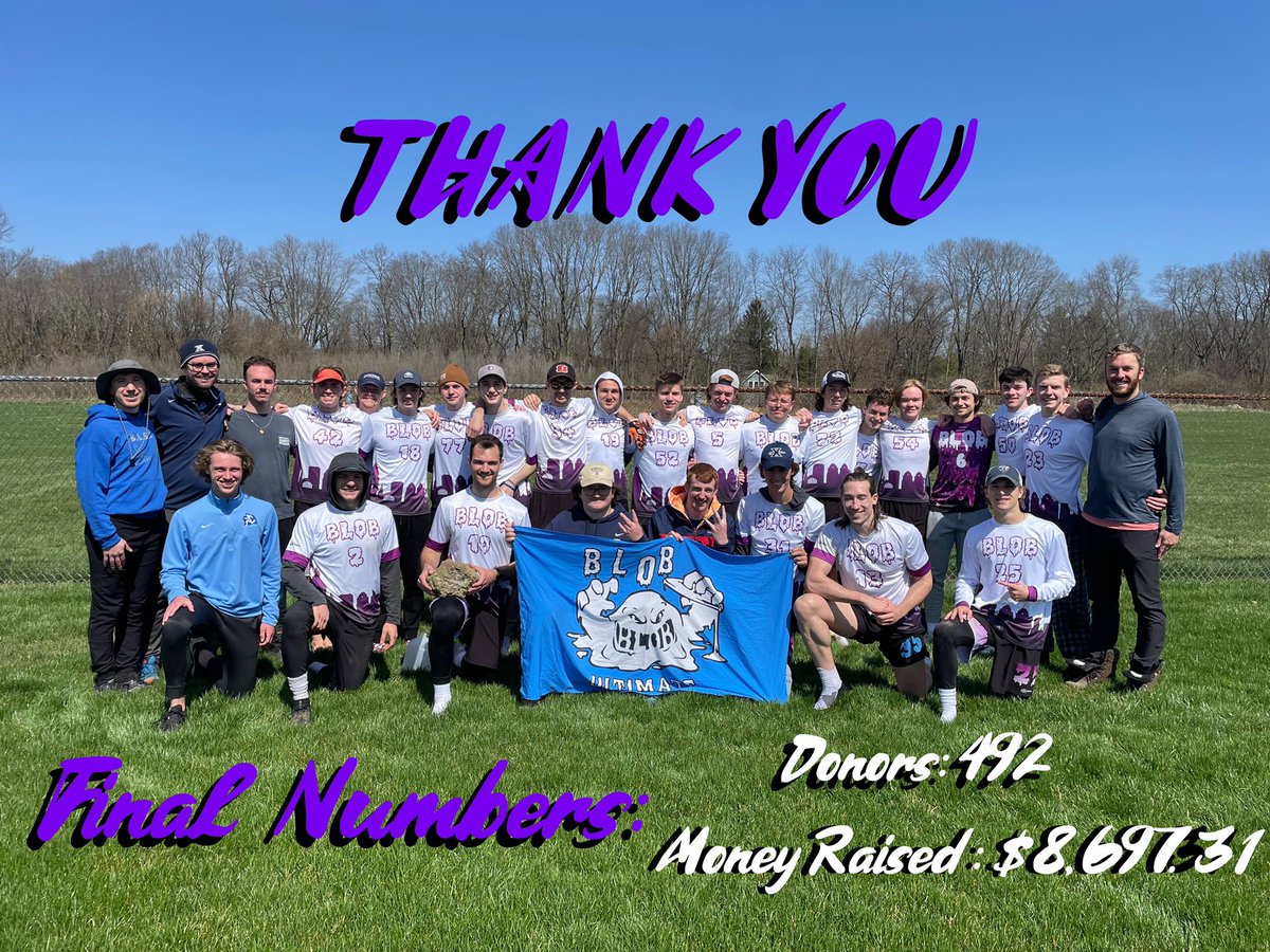 BLOB_Ultimate's tweet photo. Thank you. Everyone who donated, everyone who influenced others to donate, everyone who found other emails, everyone who boosted our social numbies during this campaign. From the bottom of our hearts, thank you all so so much. What an incredible ride and it’s all because of y’all https://t.co/AH8ORmLFey
