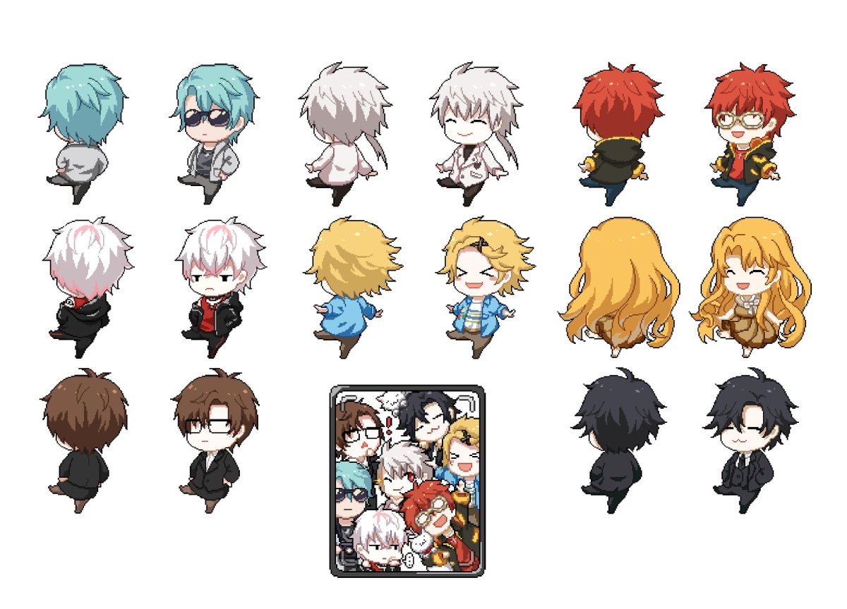 hrrrrrr's tweet image. 今天生日浮水一下🎂
翻到好久以前畫的像素圖😆😆
#mysticmessenger