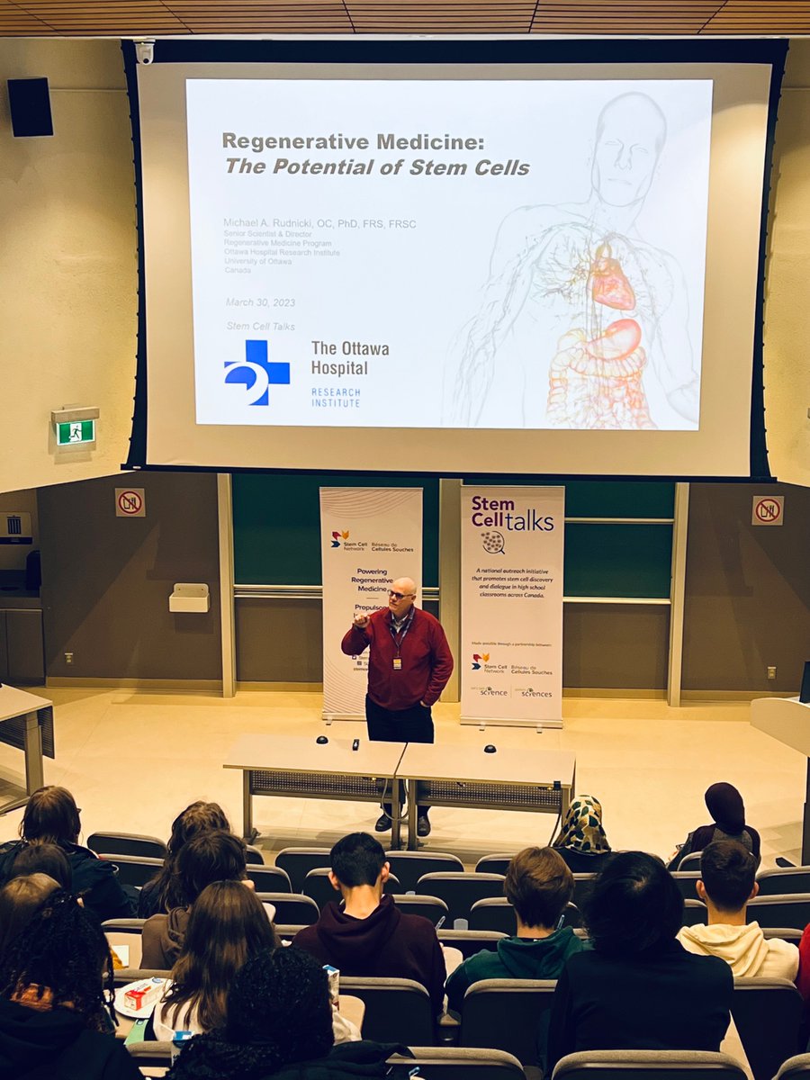 StemCellTalks (@stemcelltalks) on Twitter photo First to the podium <a href="/SCTOttawa/">StemCellTalks Ottawa</a> is Dr. <a href="/MRudnickiOHRI/">Michael A. Rudnicki</a> speaking about #regenerativemedicine: the potential of #stemcells & the many Canadian achievements in the field. <a href="/StemCellNetwork/">Stem Cell Network</a> <a href="/LetsTalkScience/">Let's Talk Science</a> <a href="/uOttawa/">Université d'Ottawa | University of Ottawa</a> <a href="/OttawaHospital/">The Ottawa Hospital</a> First to the podium <a href="/SCTOttawa/">StemCellTalks Ottawa</a> is Dr. <a href="/MRudnickiOHRI/">Michael A. Rudnicki</a> speaking about #regenerativemedicine: the potential of #stemcells & the many Canadian achievements in the field. <a href="/StemCellNetwork/">Stem Cell Network</a> <a href="/LetsTalkScience/">Let's Talk Science</a> <a href="/uOttawa/">Université d'Ottawa | University of Ottawa</a> <a href="/OttawaHospital/">The Ottawa Hospital</a>