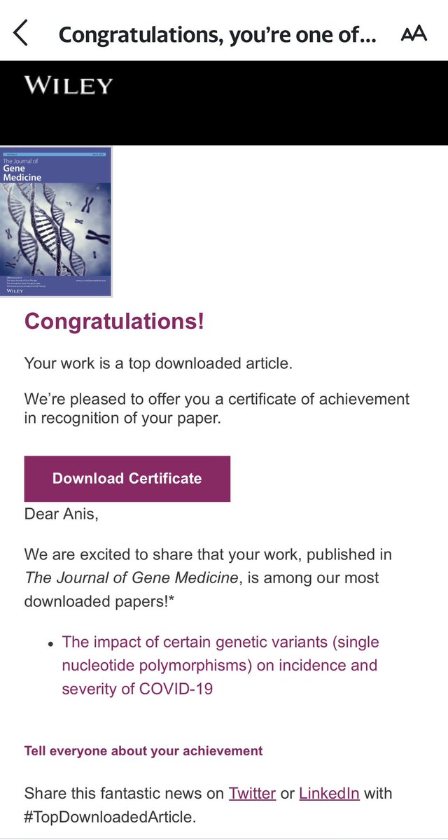 anis_abobaker's tweet photo. A certificate of achievement “top downloaded article” 💪💪💪
#TopDownloadedArticle https://t.co/PyYUgPaB6N