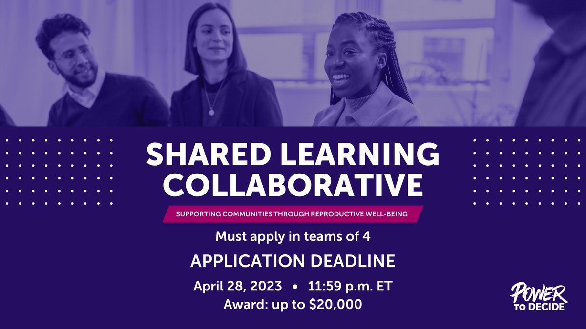 powertodecide's tweet photo. Is your organization committed to building a system of support for reproductive well-being in your region/community?
We're looking for new place-based teams and youth members to join our Shared Learning Collaborative!
Learn more & apply by April 28th: https://t.co/oDpO19fN5h https://t.co/2mFnYDoEhD