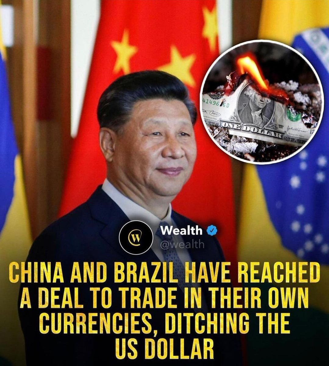 China and Brazil ditch the US dollar. 🐸☕️