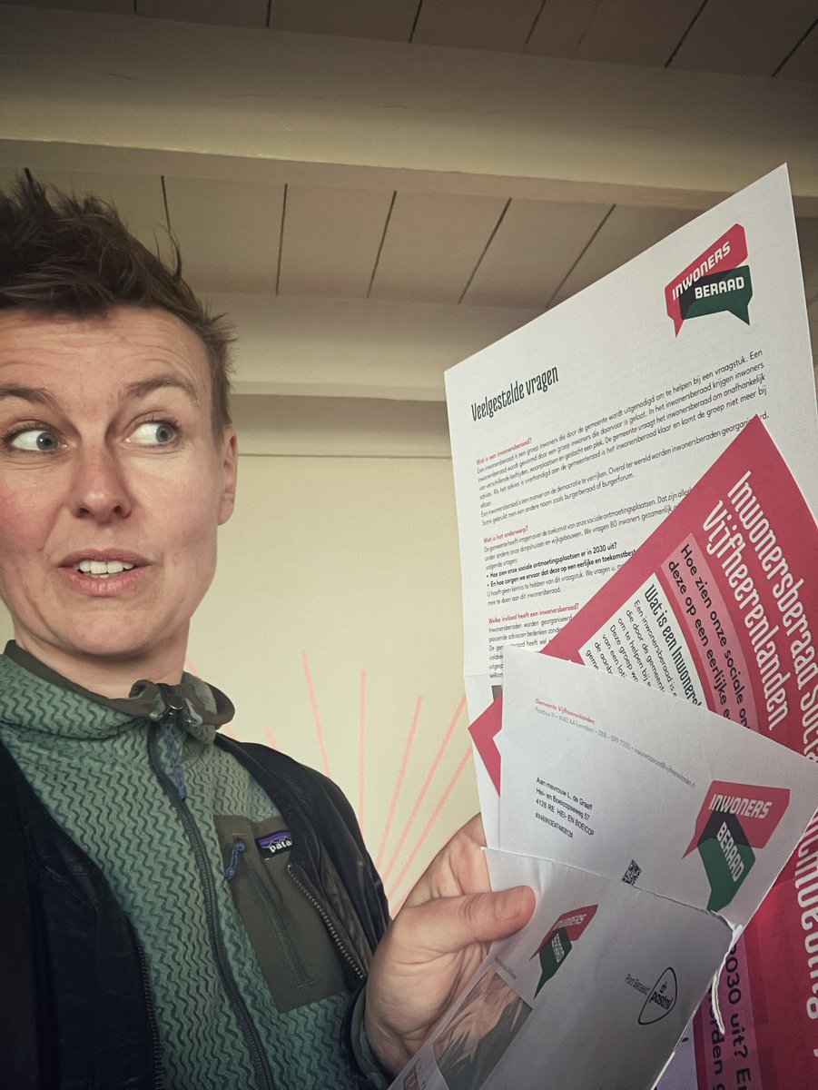 Ingeloot! Ik mag natuurlijk niet meedoen, maar de brieven vallen deze dagen op de mat in <a href="/5heerenlanden/">Gemeente Vijfheerenlanden</a> Heb je vragen? Inwonersberaad@vijfheerenlanden.nl of bel me op 088 599 7589 #socialeontmoetingsplaatsen