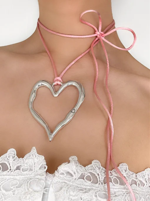 love at first sight heart satin wrap choker from five fourty nine 