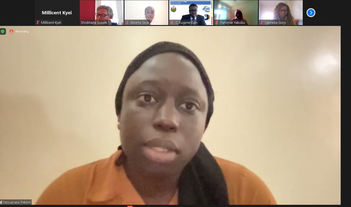 @fautomataTHIAM shares her research journey on the design of affordable irrigations systems through the #IoT and #AI in Senegal and across the region @DjenebaGory