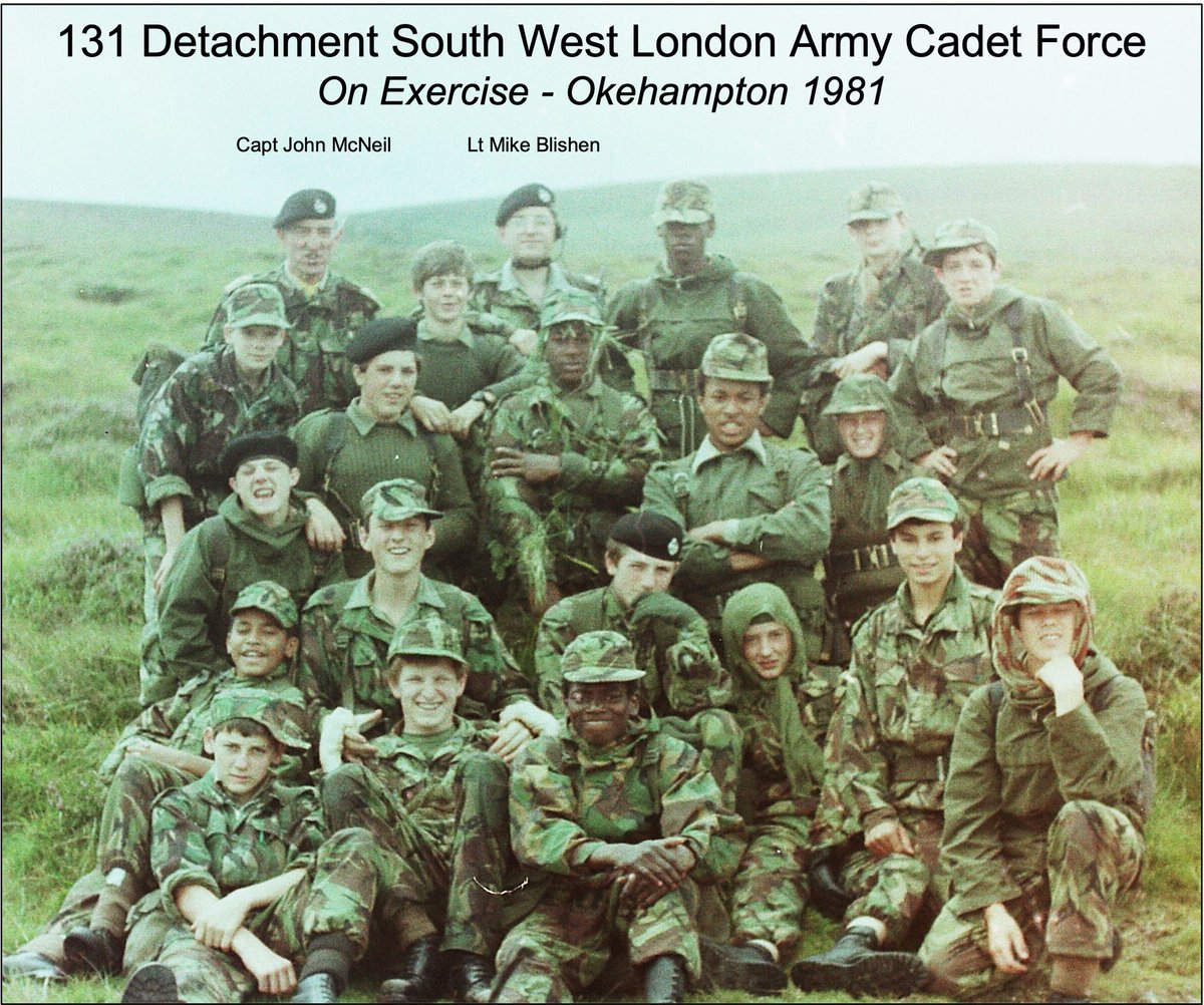131Detachment's tweet photo. TBT. Cadets on exercise back in 1981.
Fully fitting as we are back in Okehampton for this year's  annual camp

#fearnaught #youngtankie #okehamptoncamp #1981 

@SiWorth @RoyalTankRegt @OC_13Coy @WestAcf @13COY_TSM https://t.co/H3W9FeuKHa