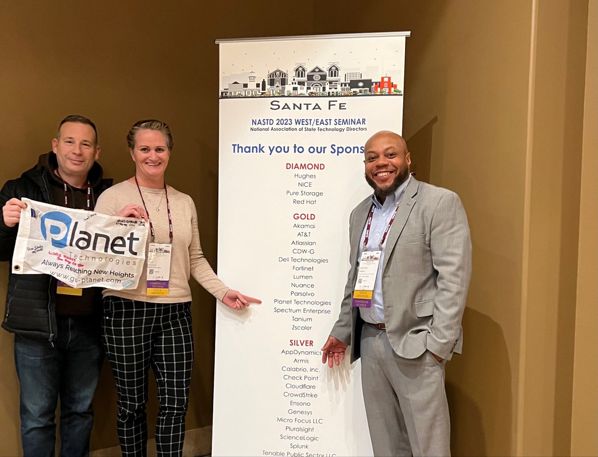 PlanetAndy1's tweet image. Steve Winter, Jennifer Dodd and Demetrias Rodgers are attending the #NASTD 2023 West/East Seminar discussing Planet Technologies support for State Government Agencies!! #experiencematters #goplanet @PlanetTech