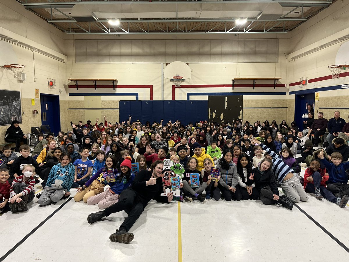 mshoo87's tweet photo. Such a fun presentation from the author and co-creator of The Incredible Adventures of Toot and Jimmy, Paul Moncrieffe! Thank you for sharing the creative writing process with our @Woodman_Wolves The students were so excited and inspired! @GEDSB @WolvesPrincipal 📚💡💭 https://t.co/AQyqZRCqJQ