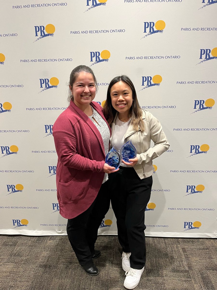 BrockRECL's tweet photo. 🎉CONGRATULATIONS! 🎉Samantha Gregorio received the Bob Secord Student Leadership award and Mandisa Lau received the Hugh Clydesdale Bursary at @PROntario #proforum this year! #leaders #goingplaces #communityrec https://t.co/8EyJCB3cor