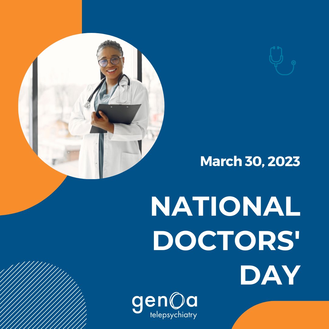 GenoaTelepsych's tweet photo. This National Doctors' Day we want to recognize all of the hard work our providers do year-round. We could not do this without the passion, expertise, and dedication they bring each and every day. Thank you for all you do!

#nationaldoctorsday https://t.co/ssdlBNqGej