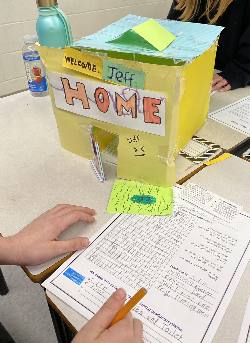 DewolfeJenn's tweet photo. Grade 4 students at Magnetic Hill School completed @NBCOE Tiny Home Challenge! They planned, constructed, presented and offered feedback to their peers! @AnglophoneEast https://t.co/8JpWGnLuOU