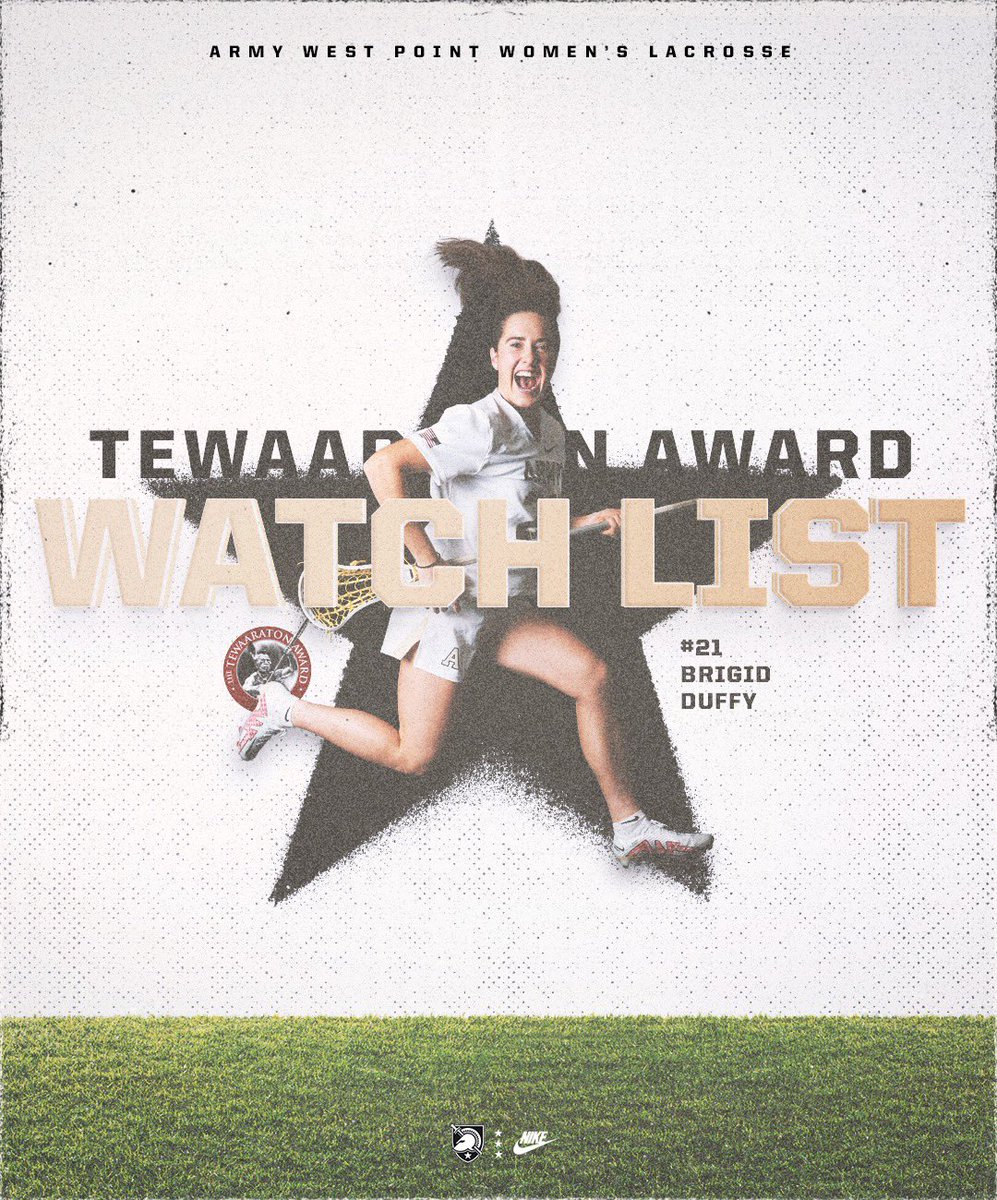 ArmyWP_WLax's tweet photo. 𝑻𝑬𝑾𝑨𝑨𝑹𝑨𝑻𝑶𝑵 𝑨𝑾𝑨𝑹𝑫 𝑾𝑨𝑻𝑪𝑯 𝑳𝑰𝑺𝑻

Well-deserved recognition for Brigid Duffy as one of the top players in the country this season 👏

#GoArmy https://t.co/ctl6MbUPaQ