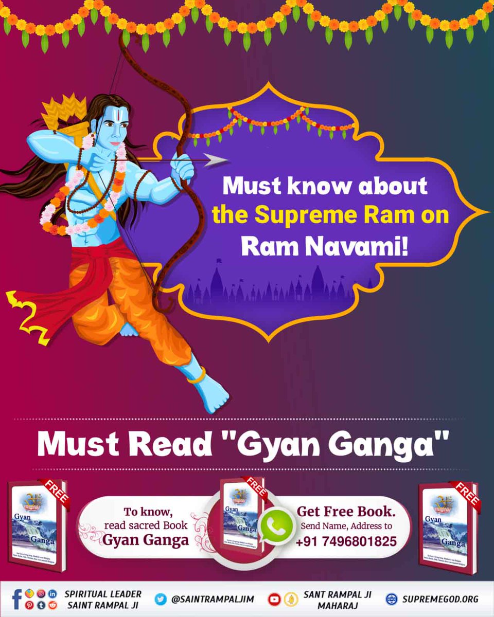 Q.Who is the immortal (Ram) God ??

Ans:- Supreme God Kabir is immortal. Almighty Kabir is the one who created the universe in 6 days and sat on the throne on the 7th day.

#RamNavmi #GodNightThursday