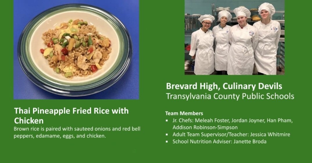 PutnamKerry's tweet photo. Brevard High School #CTE Culinary Arts program representing at the NC Jr. Chef competition!!! Congratulations on their 6th place finish in the state!!! #TCSYes Awesome!!! https://t.co/B4VpnTSHHj