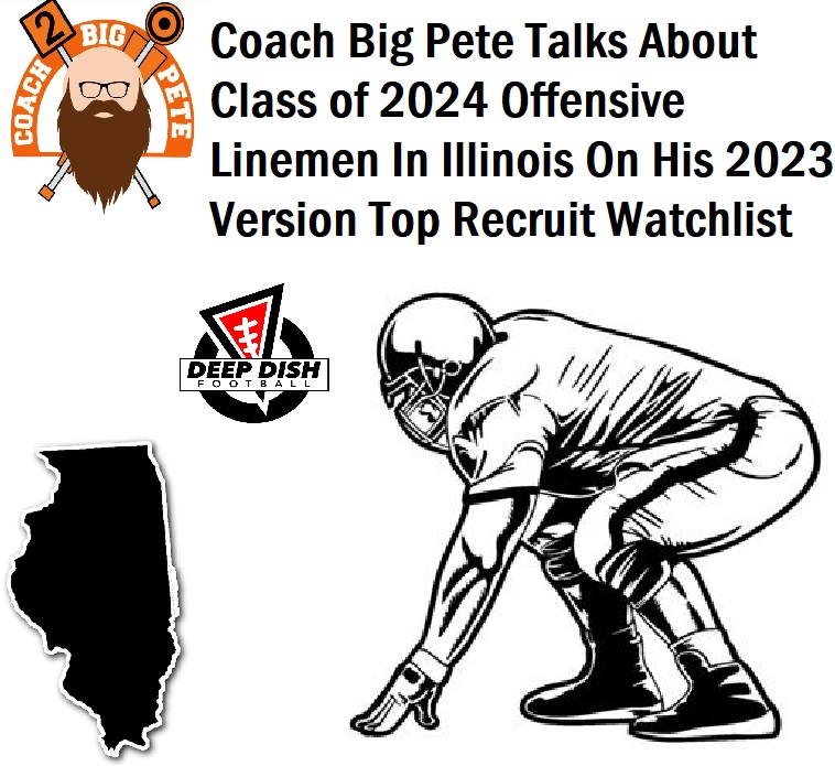 DeepDishFB's tweet photo. JUST PUBLISHED FROM LAST NIGHT #IHSA 
Coach Big Pete Talks About Class of 2024 OL In Illinois On His 2023 Version Top Recruit Watchlist
Featuring:
@TylerMoon71
@JackDonovan65
@allstarjosh06 

LINK:
https://t.co/HXRAvfxf20 https://t.co/8AgxXhdQRF