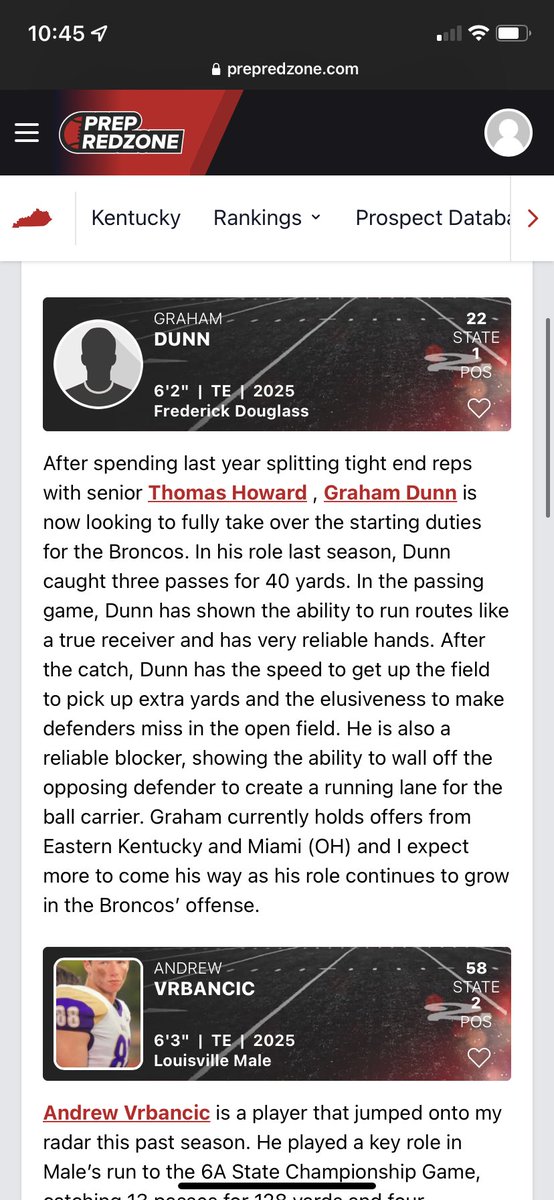 Gkd_D1's tweet photo. Blessed to be named #1 TE in the class of 2025 in KY https://t.co/eOaKdKfoN2
