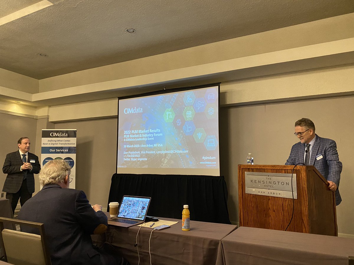 olegshilovitsky's tweet image. The art of PLM market numbers are coming from @smprezbo at @CIMdataPLMNews #plm4um