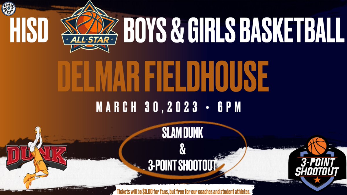 COME OUT AND SUPPORT ERIN LOVE AND MYKYLA ALLEN AS THEY COMPETE IN THE HISD GIRLS BASKETBALL ALL-STAR GAME TONIGHT!! ALLEN WILL ALSO BE PARTICIPATING IN THE HALF-TIME 3 PT CONTEST!!
#BELLAIREGBB #BELLAIRESTRONG #GOLADYCARDINALS