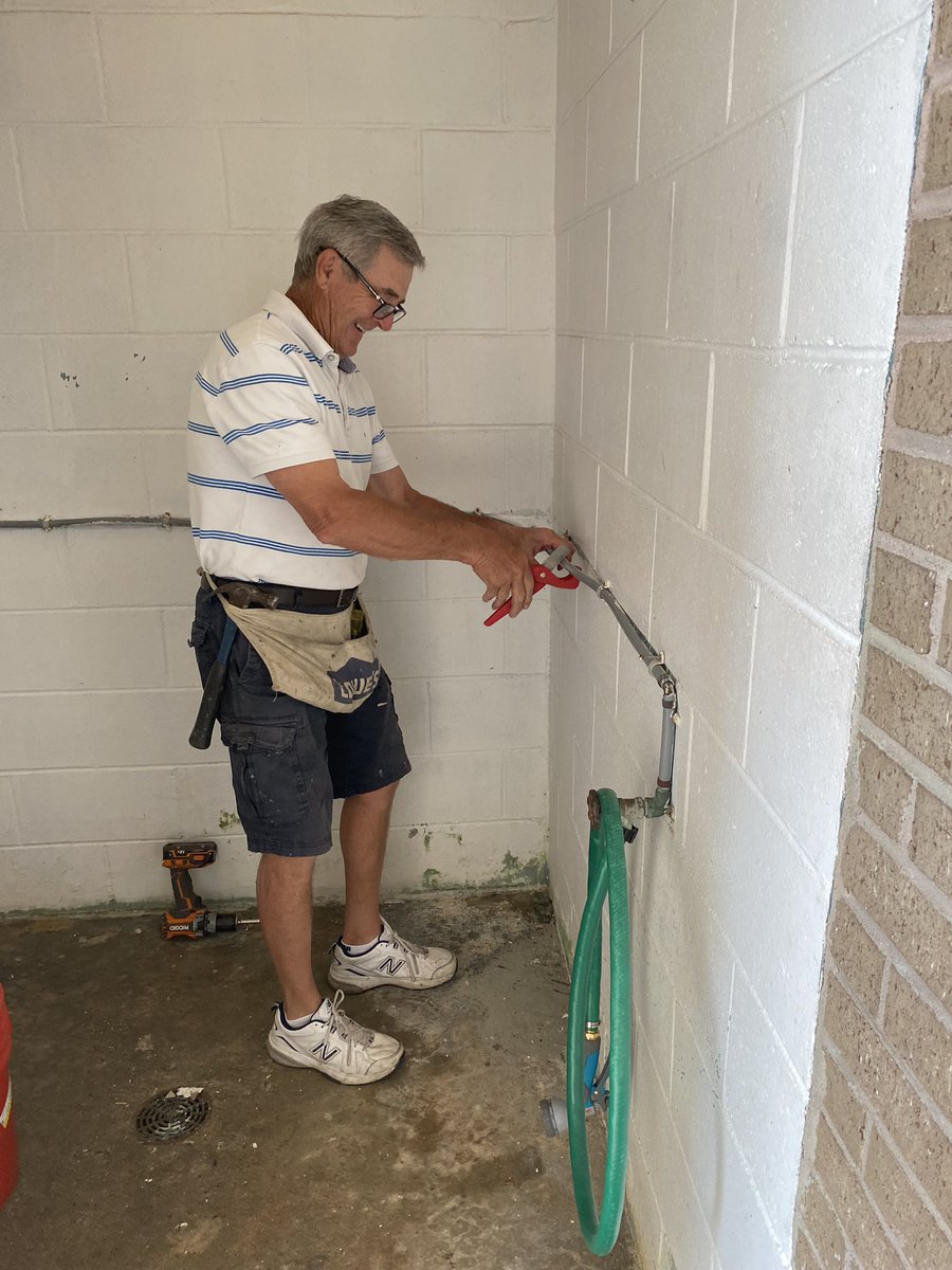SCLRC's tweet photo. We give thanks for this talented group of men from @StMatthews_CHS. They spent part of this week at #CoastalRetreat doing some facility upgrades, including installing energy-efficient LED’s and refreshing the outdoor shower. 

Please join us in sharing our appreciation! https://t.co/A9govdGgiY