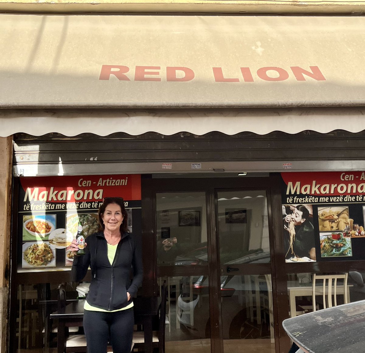 RedLion_Quest's tweet photo. The only RED LION in Albania! What a surprise to stumble upon it!! 16th around the World https://t.co/xWoTMcFKDx