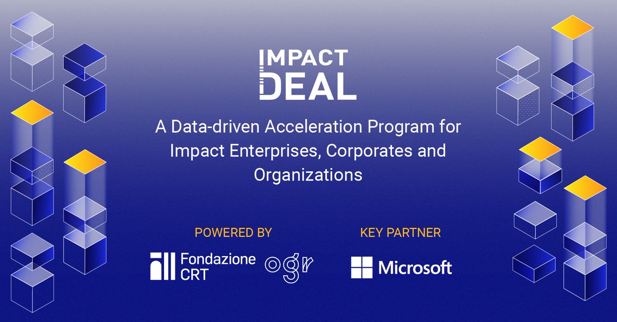 TorinoCityLab's tweet photo. #ImpactDeal is back! @FondazioneCRT @OgrTorino @microsoftitalia launch the 2nd edition of the #datadriven #acceleration program for impact enterprises with @top_ix, @ISI_Fondazione, @AshokaItaly @impacthub. CALL is open until 26/4 #impactdeal2023 #TCLecosystem https://t.co/14yjHoHXXi