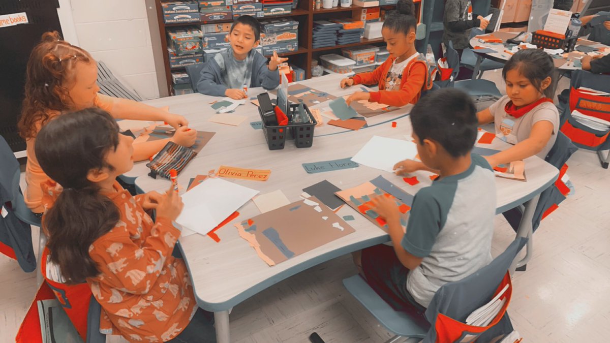 drpepperteach's tweet photo. We are doing a torn paper garden activity after learning about gardening this week. They are including pollinators we have previously read about along with fruits, veggies and flowers. They are also including different water sources we have learned about. 🐛 https://t.co/4OaNlZnW01