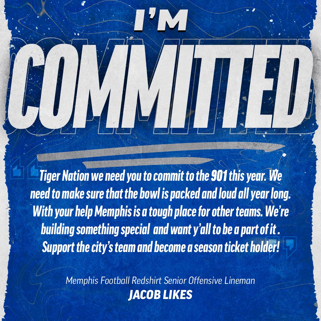 TigersAthletics's tweet photo. Commit to @MemphisFB. Commit to the 901.
π£ @likes_jacob
#ImCommitted |π https://t.co/Ml8L9Ed6MQ https://t.co/nP3Uajfnpi
