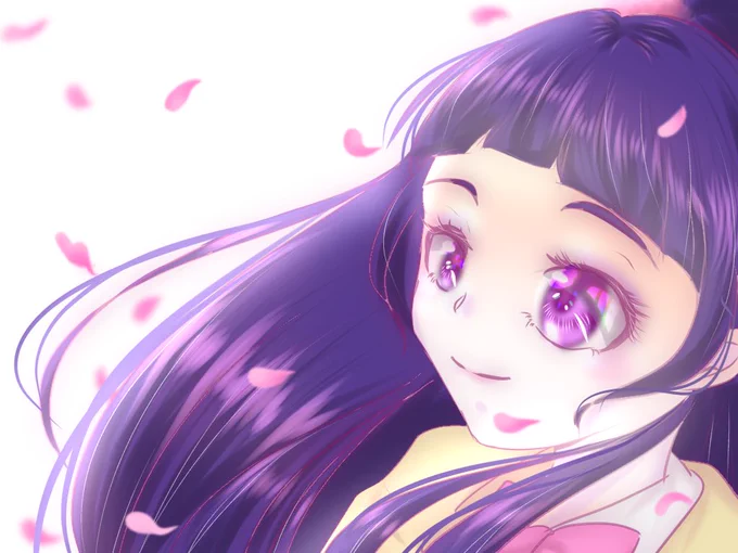 #プリキュア版深夜の真剣お絵描き60分一本勝負「十六夜リコ」リコちゃん初描きでした(*'꒳`*) 