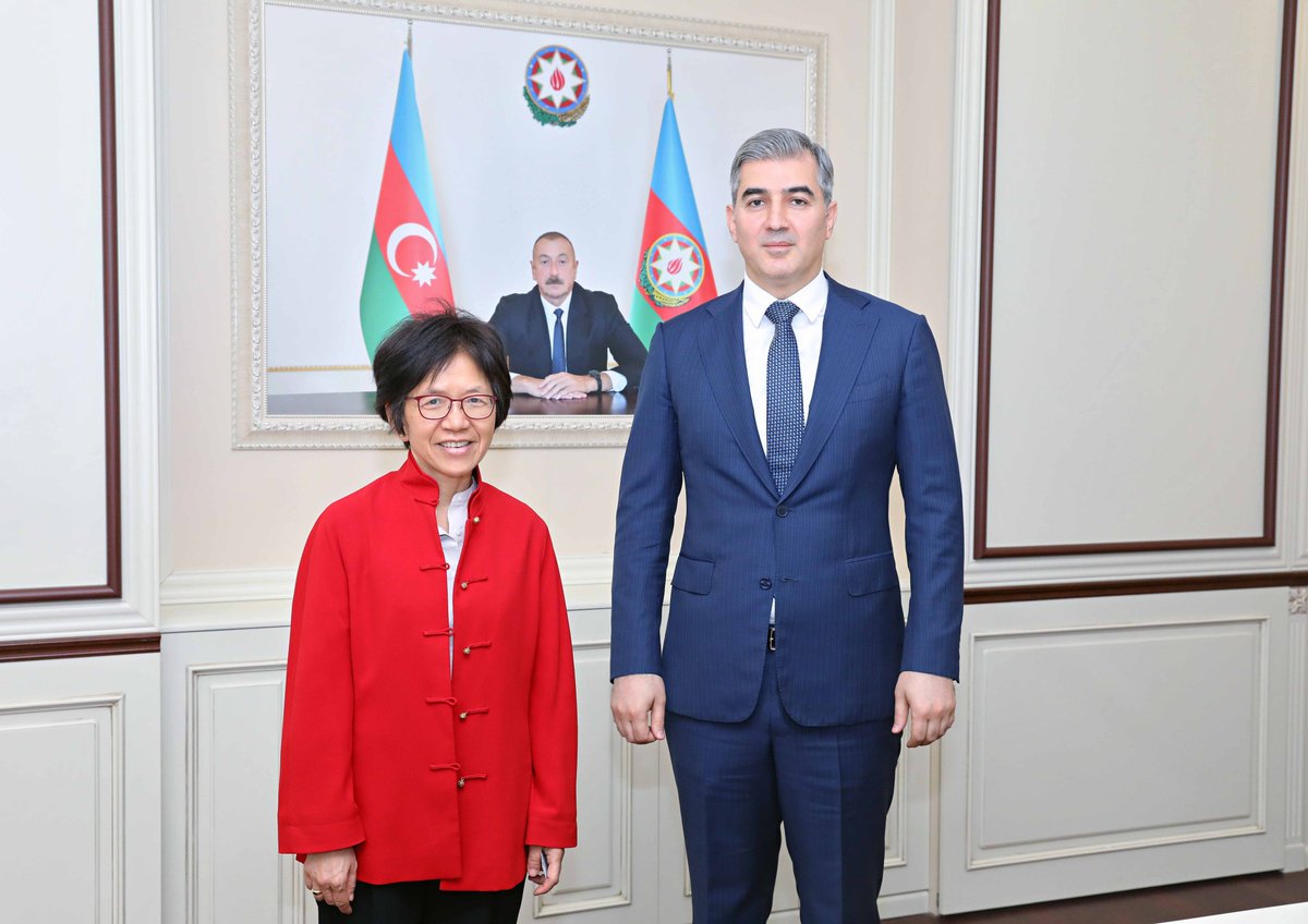 Pleased to meet w/h newly appointed Representative of @Refugees in 🇦🇿, Ms. Bik Lum, discussed situation related to #refugees and #asylumseekers in our country and exchanged ideas on potential areas of cooperation, including @RTCM_Azerbaijan & 🇦🇿 chairmanship of Almaty Process