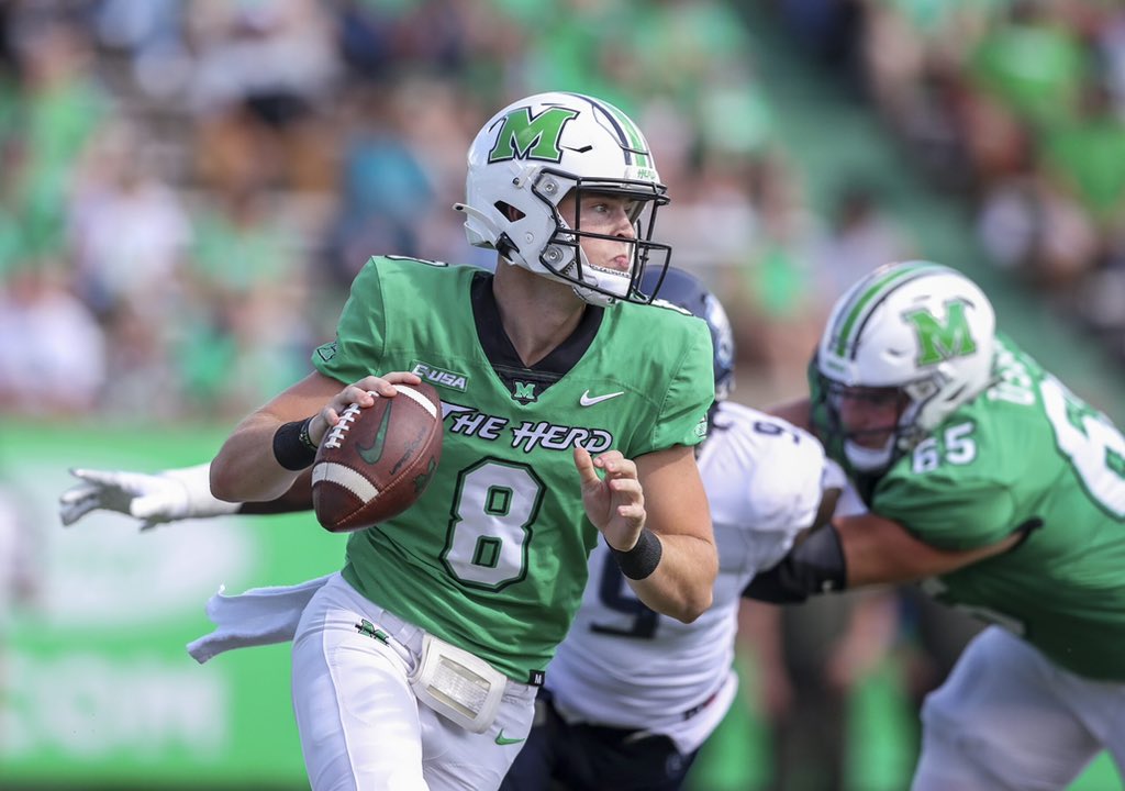 I am blessed to receive an offer from Coach @CoachHuff and Marshall University Football! @HerdFB 🦬🟢⚪️ #WeAreMarshall #Elite3🔺#GoHerd @RileyElite3 @QBC_Nashville @SeanW_Rivals @clintbrew247 @ChadSimmons_ @MJGOLDENBEARFB @shaeeflatt