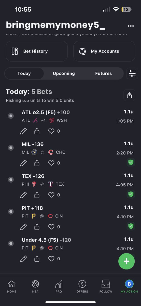 BringMeMyMoney5's tweet photo. We have several baseball plays to kick off the season! We finished both the last two years up 30+ units. Here’s todays card follow along on action network for more! https://t.co/kIEEm425h6