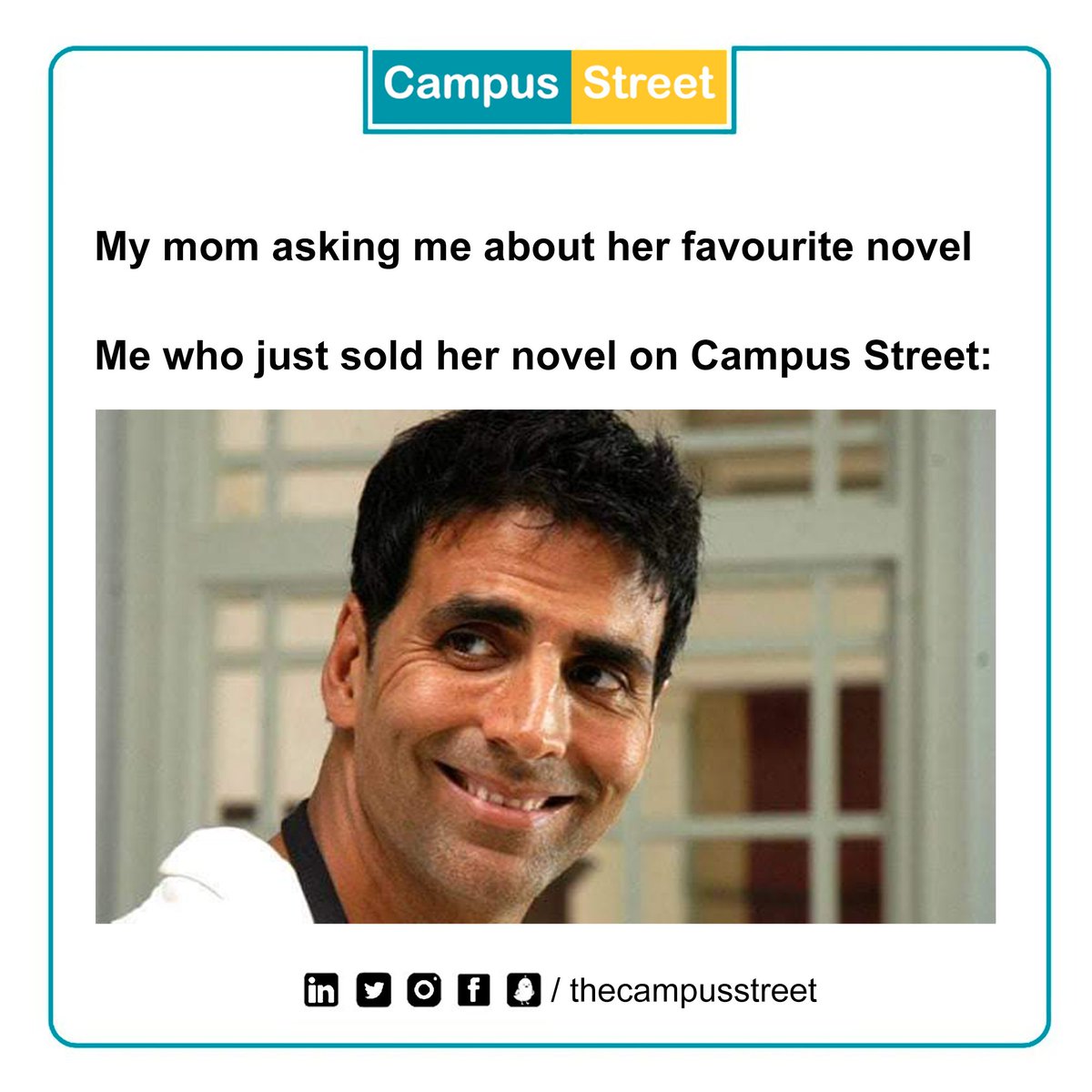 thecampusstreet's tweet photo. I'm scared for my life now!😶
#campusstreet #memes #akshaykumar #bollywood #memesdaily #students #lifeofstudents #collegestudents https://t.co/dicNt7Tb3X