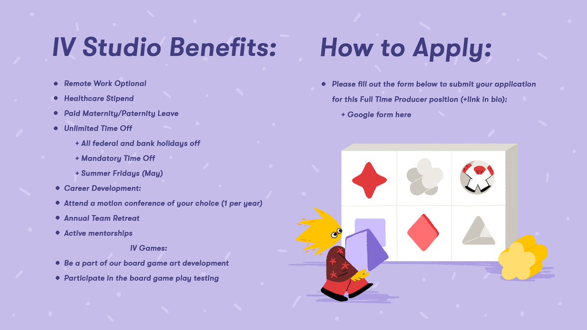 Our team is growing and we’re looking for another friendly neighborhood producer to join the IV team!

Application link + producer overview link in bio
(linktr.ee/iv.studio)

Jr/Mid/Sr levels are all encouraged to apply - remote work is OK

We’d love to hear from you!