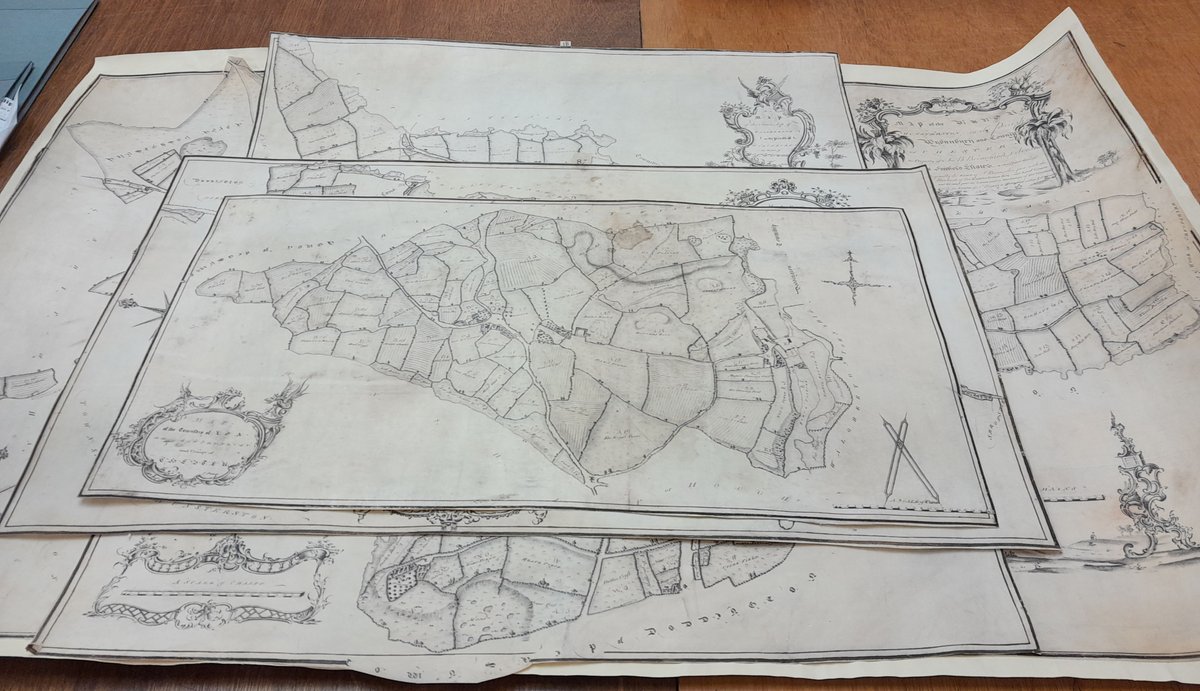 CheshireRO's tweet photo. Old maps are fascinating for what they tell us about our changing landscape, but they're also
These enclosure maps come complete with a dragon on the cartouche, a face in the compass &amp; embellishments on the scale #WhatWeSawToday 👀 https://t.co/haDMrloodc