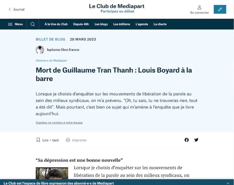 LouisCharognard's tweet photo. Merci à @Mediapart d'avoir supprimé l'article où j'étais supposément incriminé pour "avoir incité Guillaume à commettre ce dont je ne suis pas responsable"

Je reconnais que les captures d'écrans sont authentiques certes, mais la seule chose que j'ai fait "c'est me réjouir" https://t.co/yCRueTR21D
