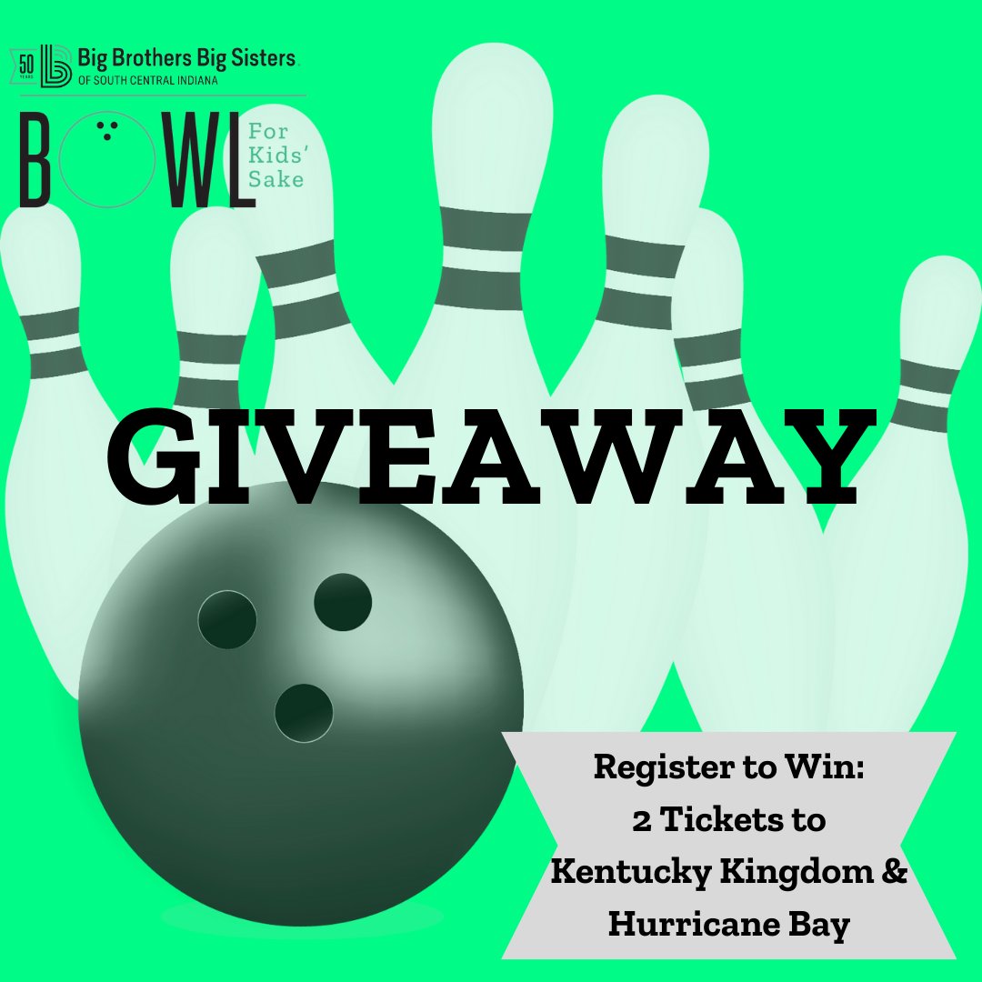 Bowl For Kids' Sake is less than a month away and we hope to see you there! The next 10 participants who register for the event will be put in a drawing for two tickets to Kentucky Kingdom &amp; Hurricane Bay. 
Click here to get started: conta.cc/3RGNdSG

Ready. Set. BOWL!