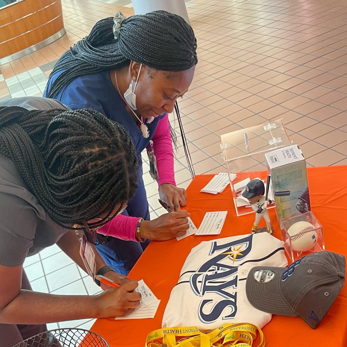 OHBayfront's tweet photo. Bayfront Health team members came together to kick off the @RaysBaseball season! As the Official Healthcare Partner, we wish the best of luck to the Tampa Bay Rays on their opening day.
#BayfrontHealth #RaysUp https://t.co/lSDb7RmrSl