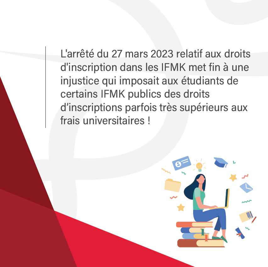 SNMKR1's tweet photo. L'inscription en IFMK publics officiellement fixée à frais universitaire !

Une grand victoire pour les étudiants même si le combat continue afin de leur garantir à tous l'accès une formation à frais universitaire. #teamkine https://t.co/59RFwxCOgt