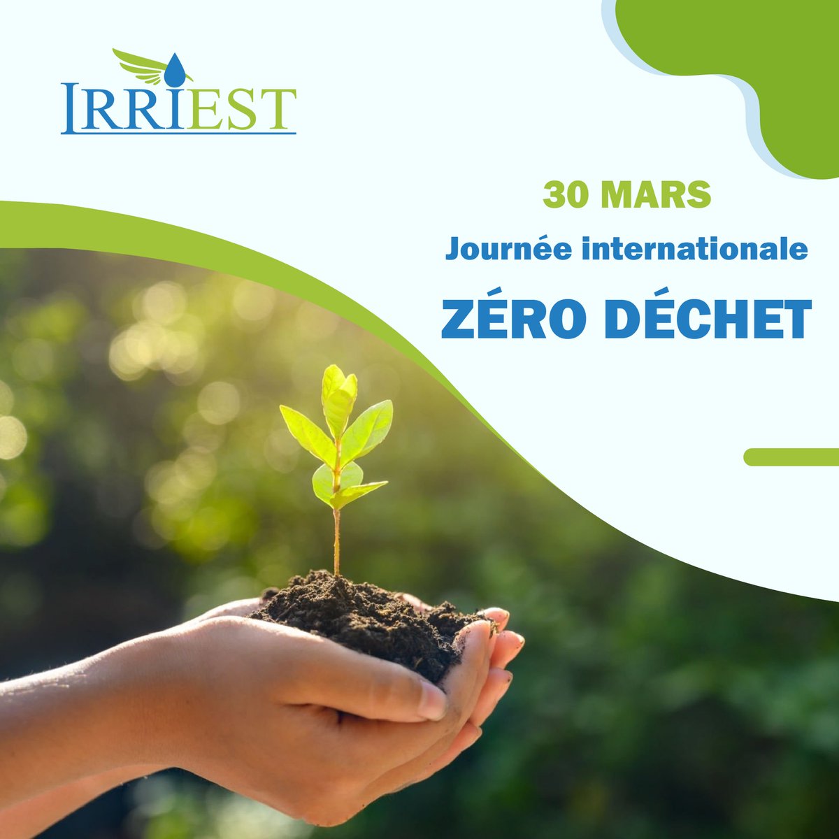 Irriest's tweet image. Aujourd&apos;hui, c&apos;est la journée internationale de zéro déchet et chez IRRIEST, nous sommes fiers de contribuer à la réduction des déchets grâce à nos solutions géosynthétiques et photovoltaïques durables #JourneeInternationaleDeZeroDechet #SolutionsDurables #IRRIEST #Environnement
