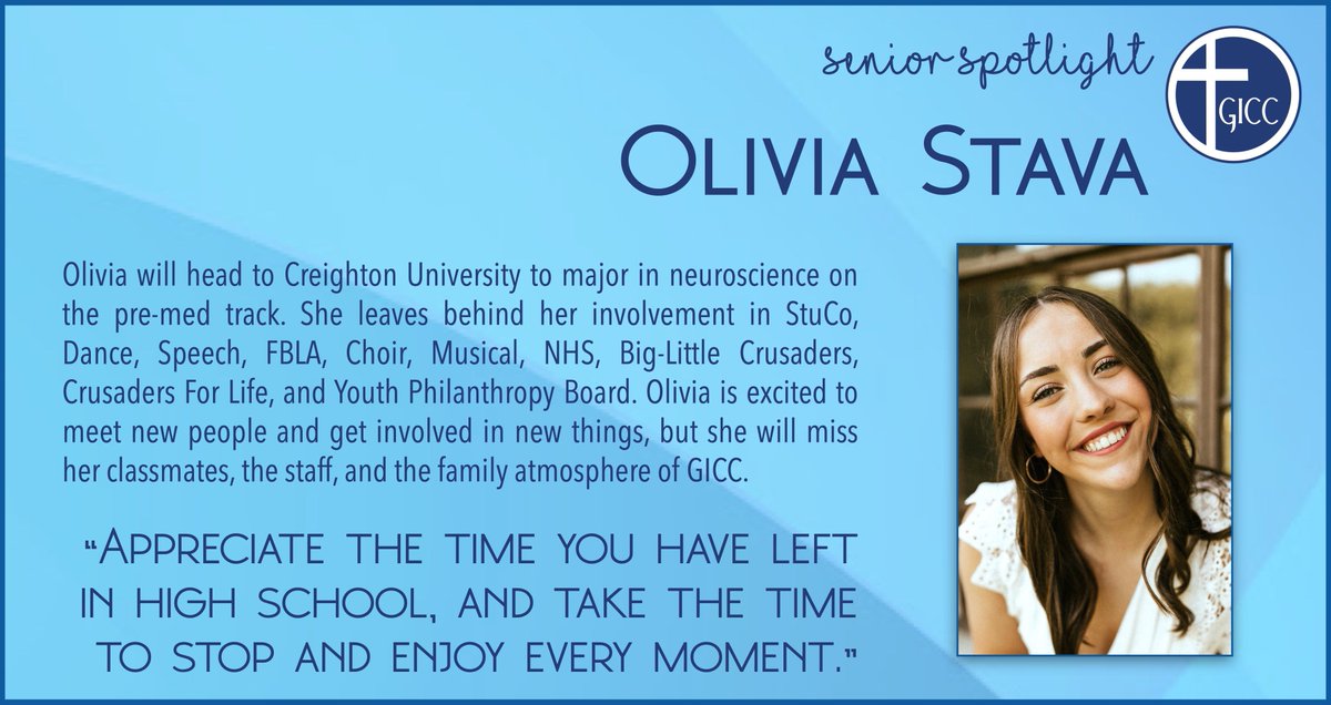 We recognize our seniors and share their advice to underclassmen. 
#gicc1family #gicc2023grads