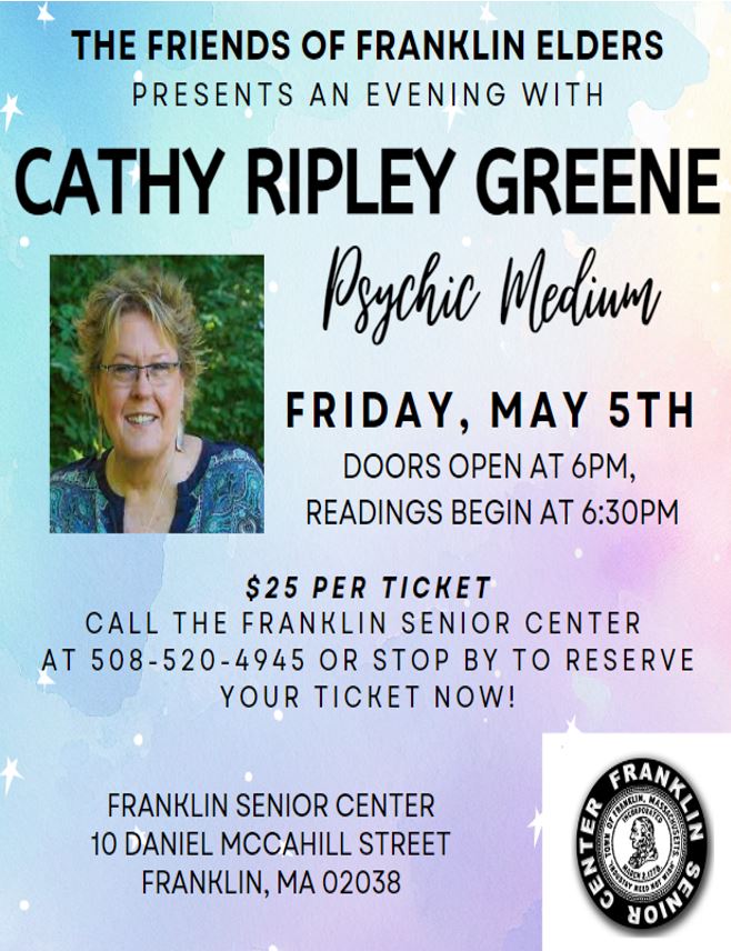 Franklin Senior Center: Schedule time with a psychic medium May 5