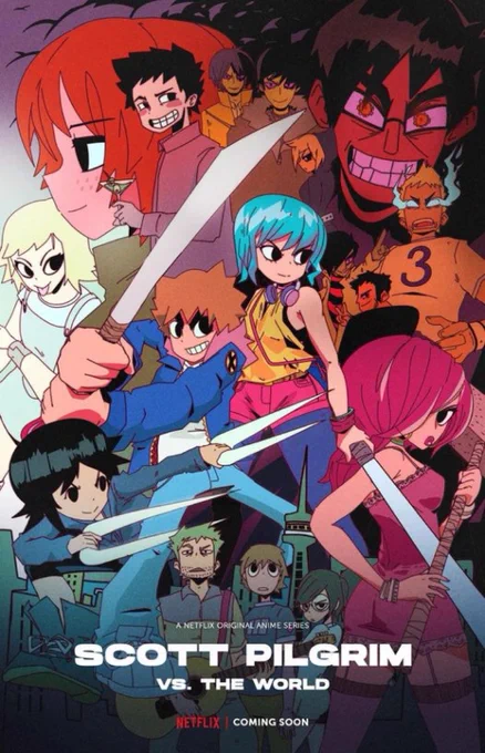 no way! #ScottPilgrim has an anime series dropping on Netflix produced by the creators of Devilman Crybaby !?  